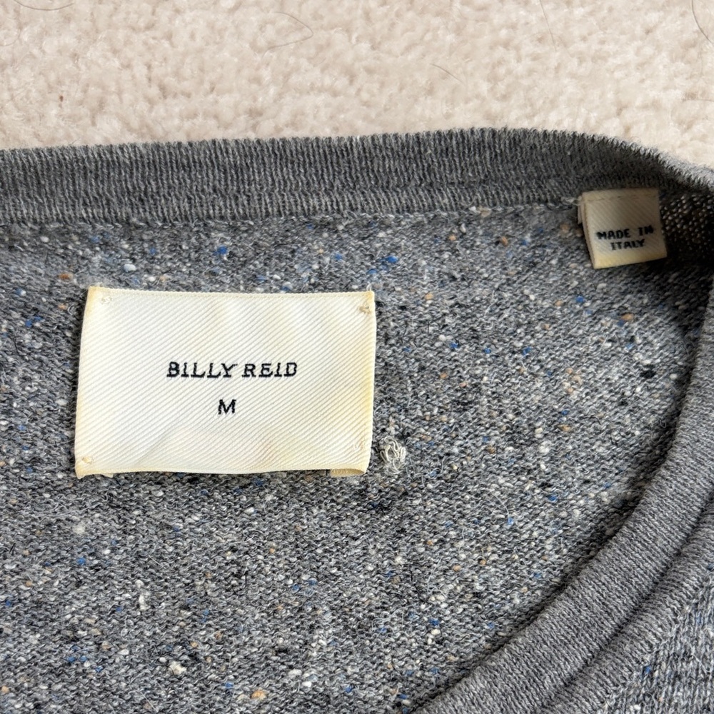 Billy Reid Charcoal Long Sleeve Henley - Picture 2 of 8